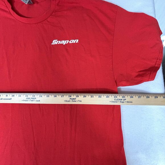 SNAP-ON Garage T Shirt Red With White Graphics - Picture 3 of 5